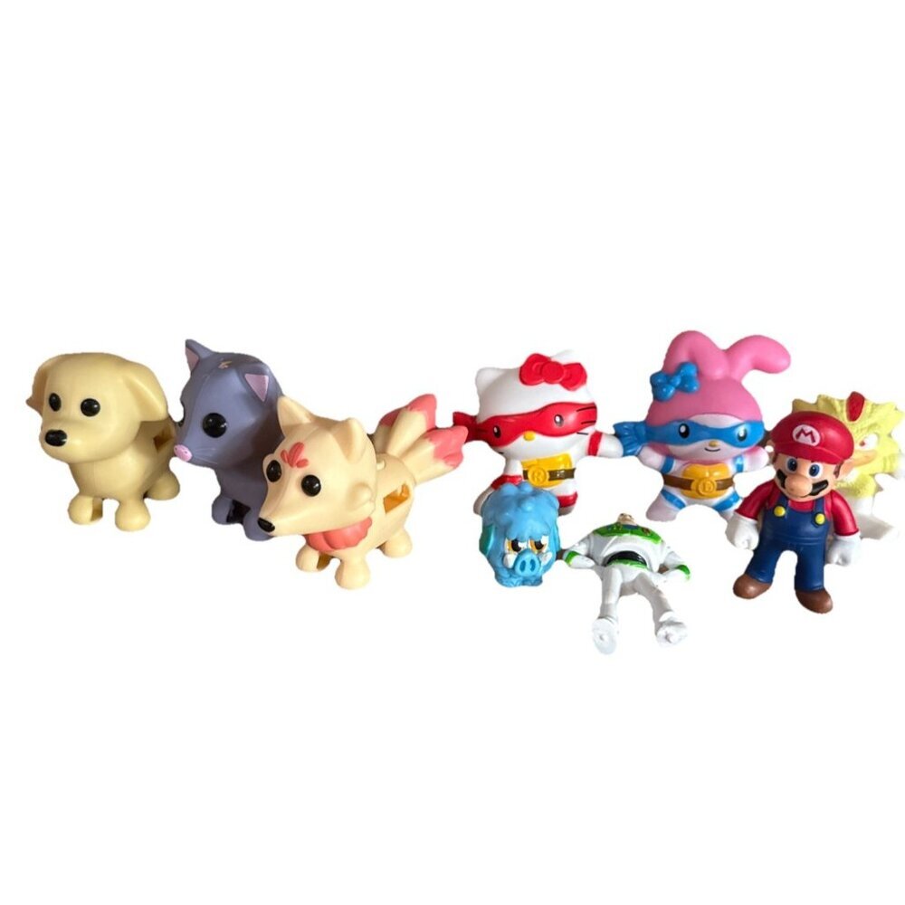 9 Lot McDonalds Adopt Me Hello Kitty Plus Sonic Mario Buzz Figures
